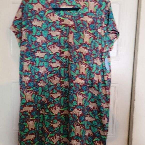 PNAEONG Women's Size large Cotton Nwt Muilt Color Night wear short Sleeve - Picture 1 of 7